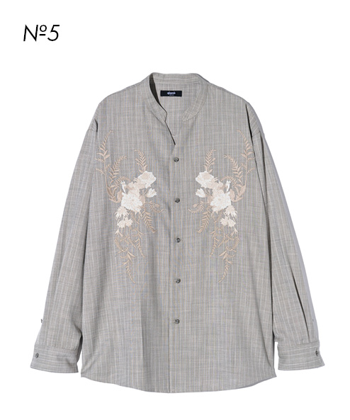 GB0324/SH03 : Band Collar Eden Shirt