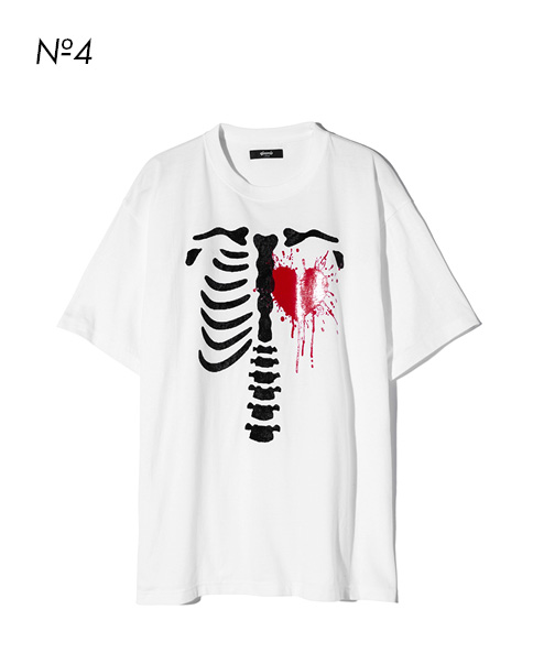 GB0224/CS07 : Velour Skeleton T-Shirt
