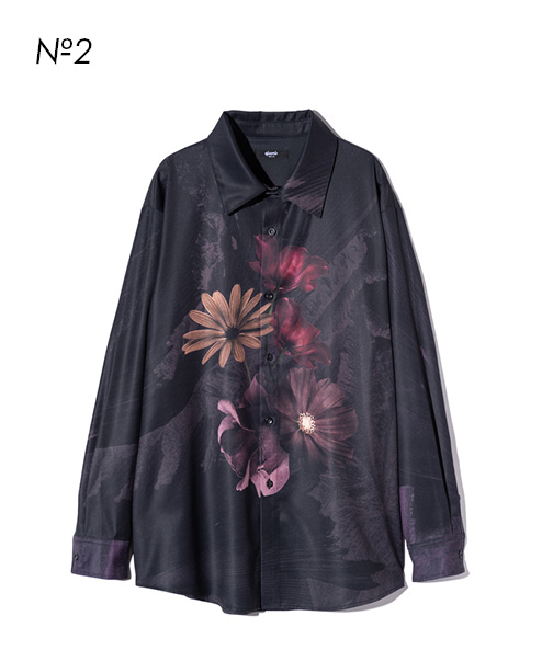 GB0224/SH07 : Midnight Flower Shirt