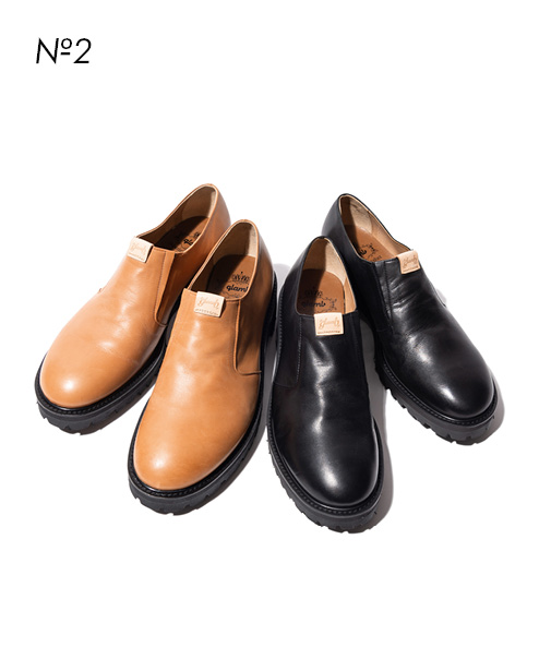 GB0424/AC02 : Leather Slip-On Shoes