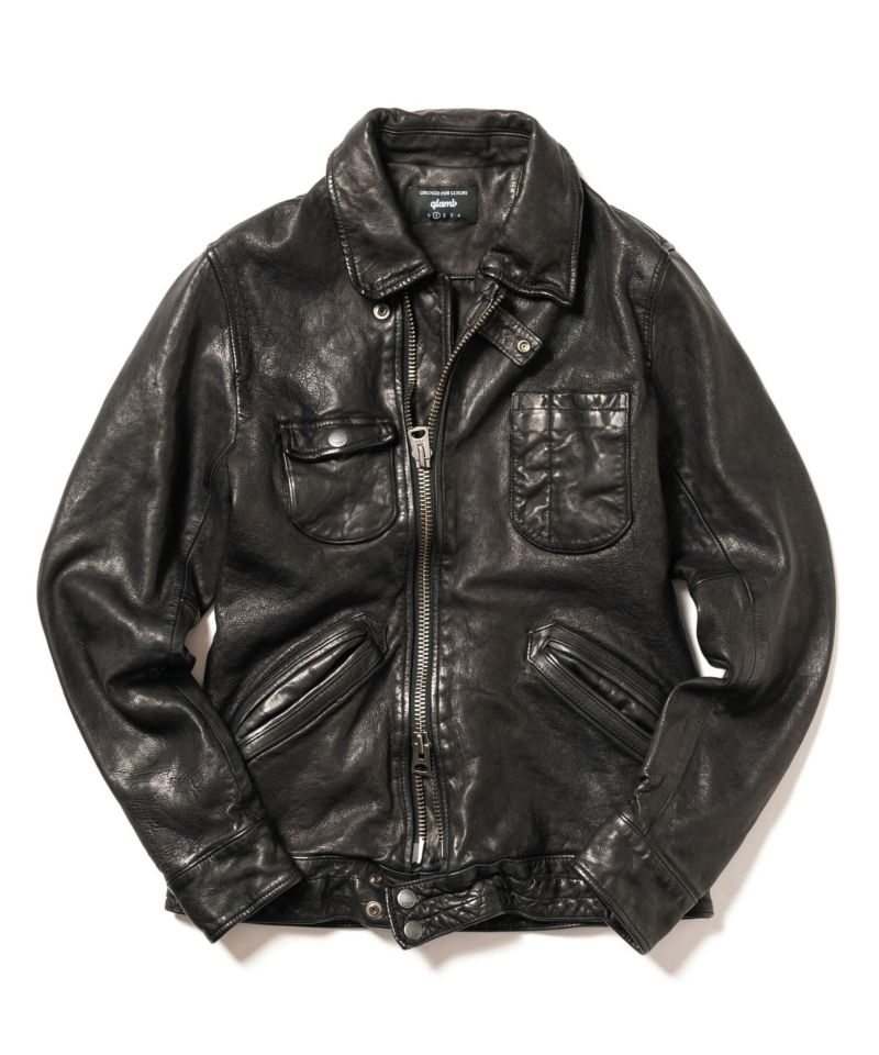 定価¥58.850 glamb Blaine leather JKT サイズ2 お買い得 - ジャケット 