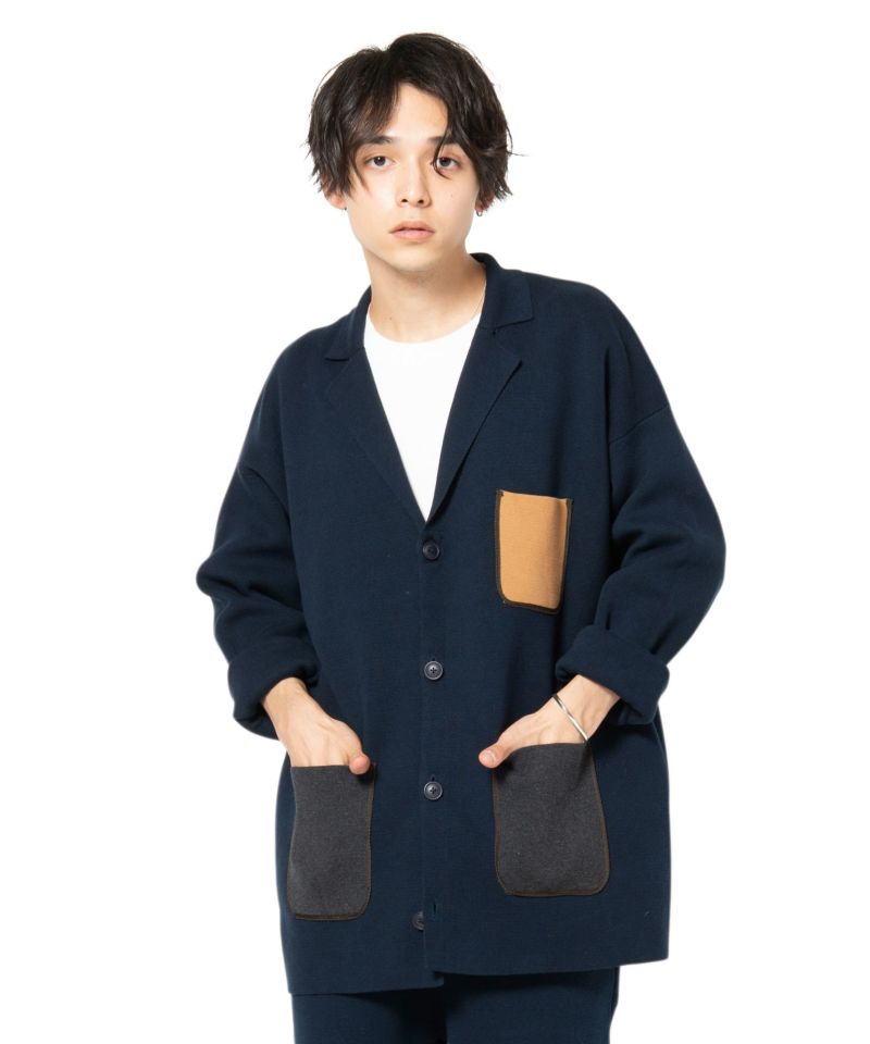 GB0120/KNT03 : Relax knit tailored JKT/リラックスニットテーラードジャケット