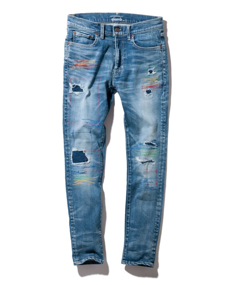 GB0320/P02 : Joly color stitch denim/ジョリーカラースティッチデニム