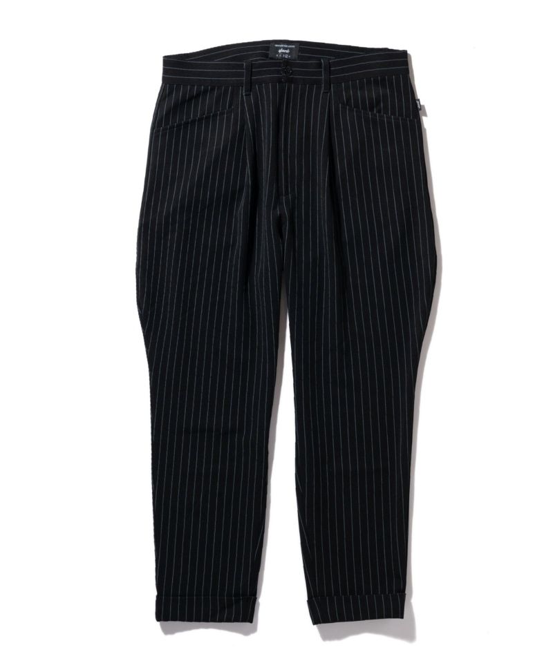 GB0320/P06 : Karl stripe cropped slacks/カールストライプクロップドスラックス