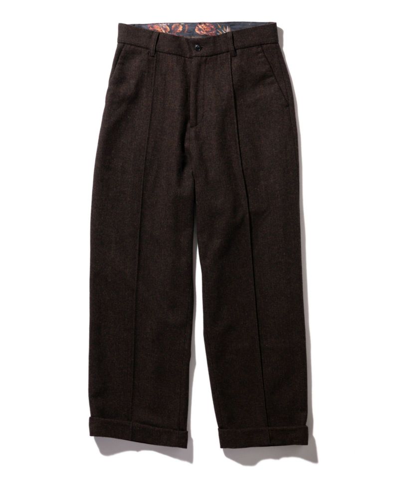 GB0320/P07 : Herringbone wide slacks/ヘリンボーンワイドスラックス