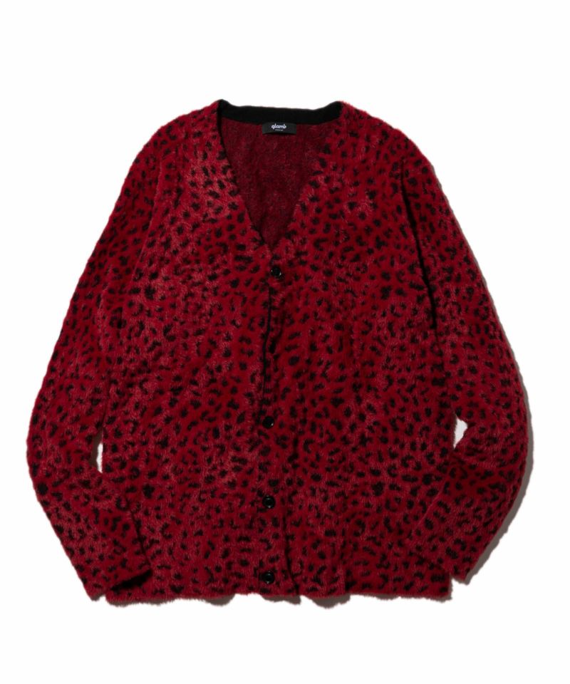 GB0121/KNT02 : Leopard feather cardigan/レオパードフェザーカーディガン