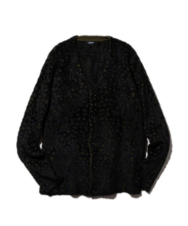 GB0121/KNT02 : Leopard feather cardigan/レオパードフェザーカーディガン