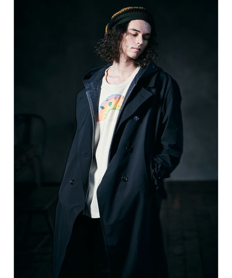 GRANCY】Patterned Long Trench Coat / 総柄ロングトレンチ