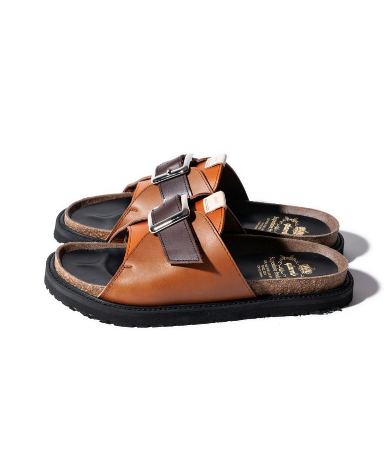 GB0121/AC08 : Buckle leather sandals/バックルレザーサンダル