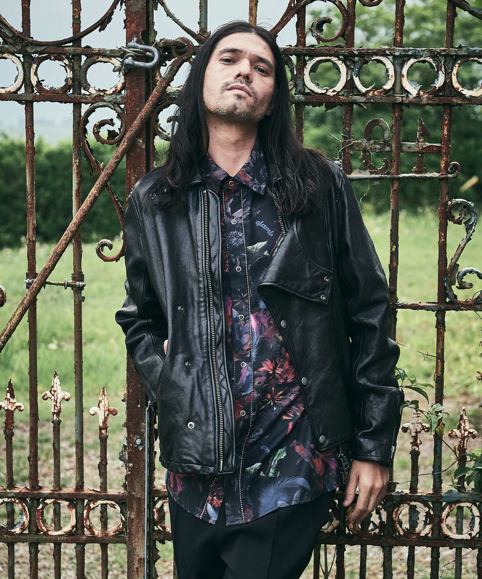 フェンシングレザーライダース(glamb/グラム) GB0321/JKT07 