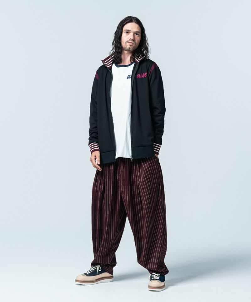 GB0421/P02 : Stripe Baggy Slacks/ストライプバギースラックス