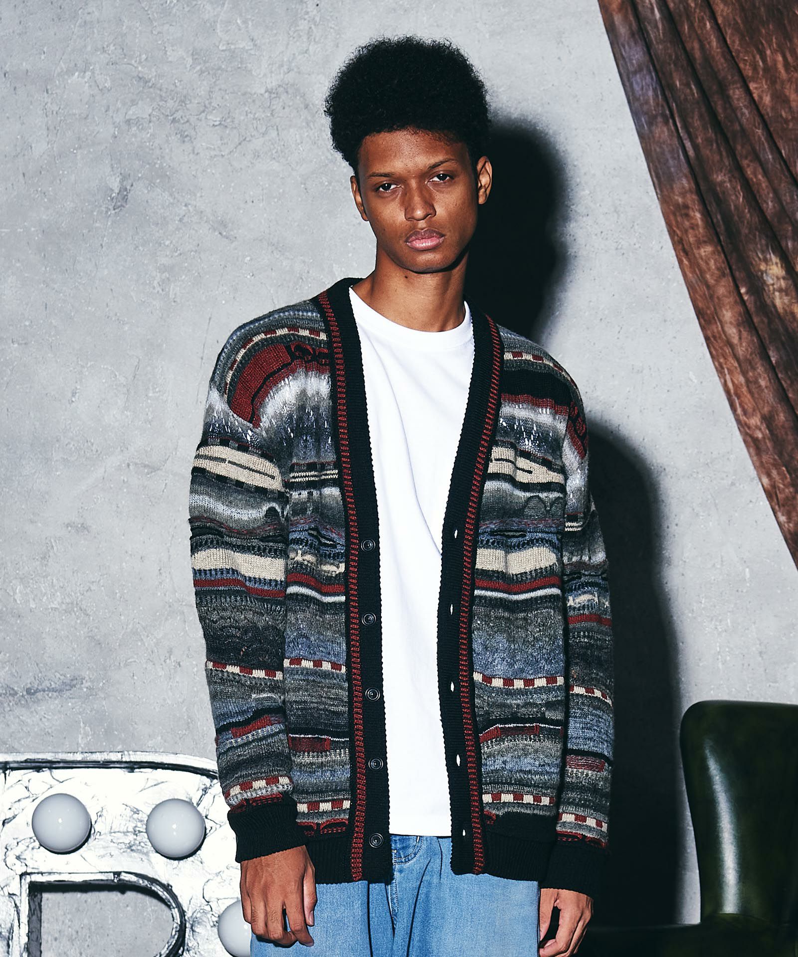 ラゲットカーディガン(glamb/グラム) GB0122/KNT02 