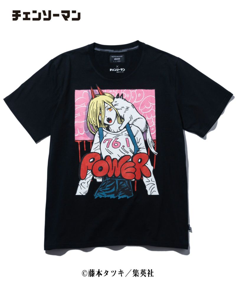 パワーTシャツ(チェンソーマンコラボ/glamb/グラム) GB0122/CM09メンズ 12000円