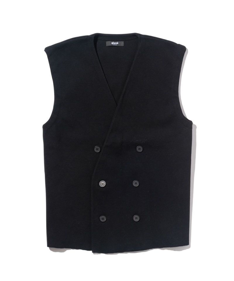 GB0222/KNT02 : Double Breasted Vest/ダブルブレストベスト