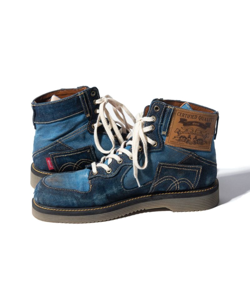 GB0222/AC02 : Denim Basket Shoes/デニムバスケットシューズ