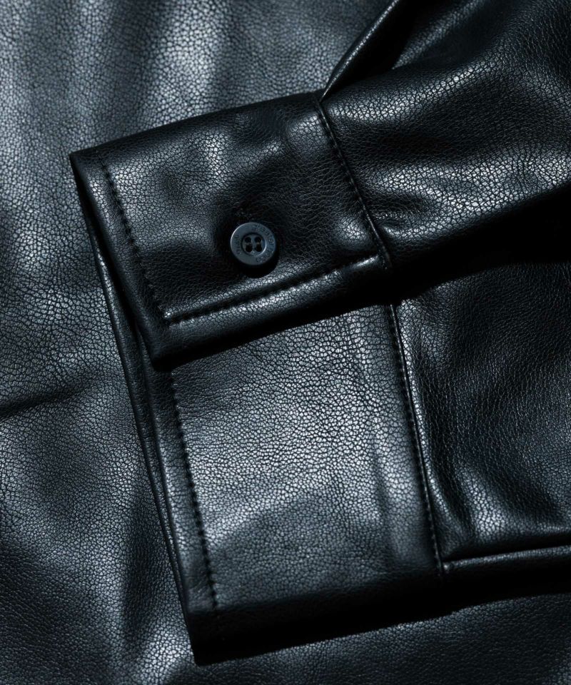 GB0322/SH04 : PU Leather SH/ピーユーレザーシャツ