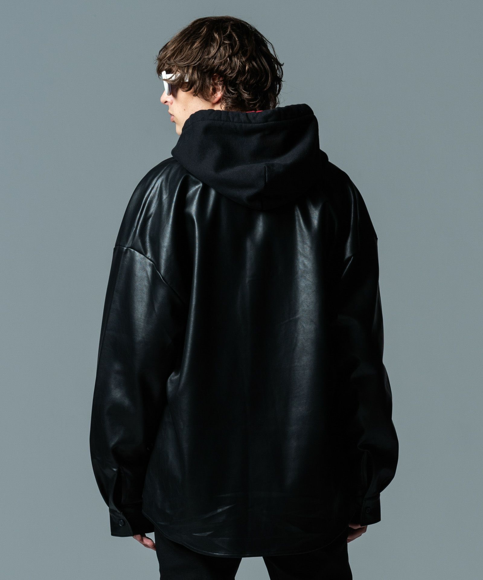 ピーユーレザーシャツ(glamb/グラム) GB0322/SH04 