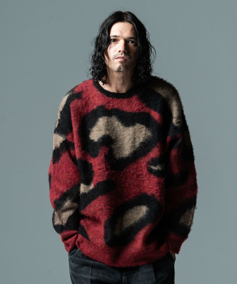 GB0422/KNT03 : Big Leopard Knit/ビッグレオパードニット