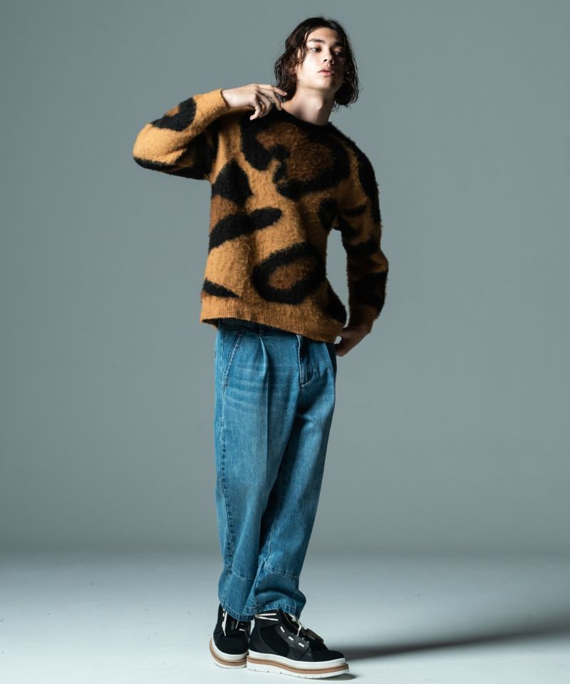 GB0422/KNT03 : Big Leopard Knit/ビッグレオパードニット