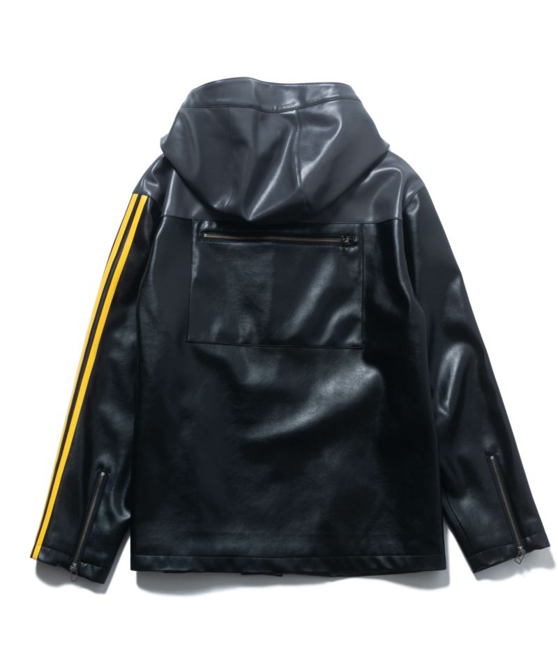 GB0422/HD01 : hide Leather Line Parka/ヒデレザーラインパーカー