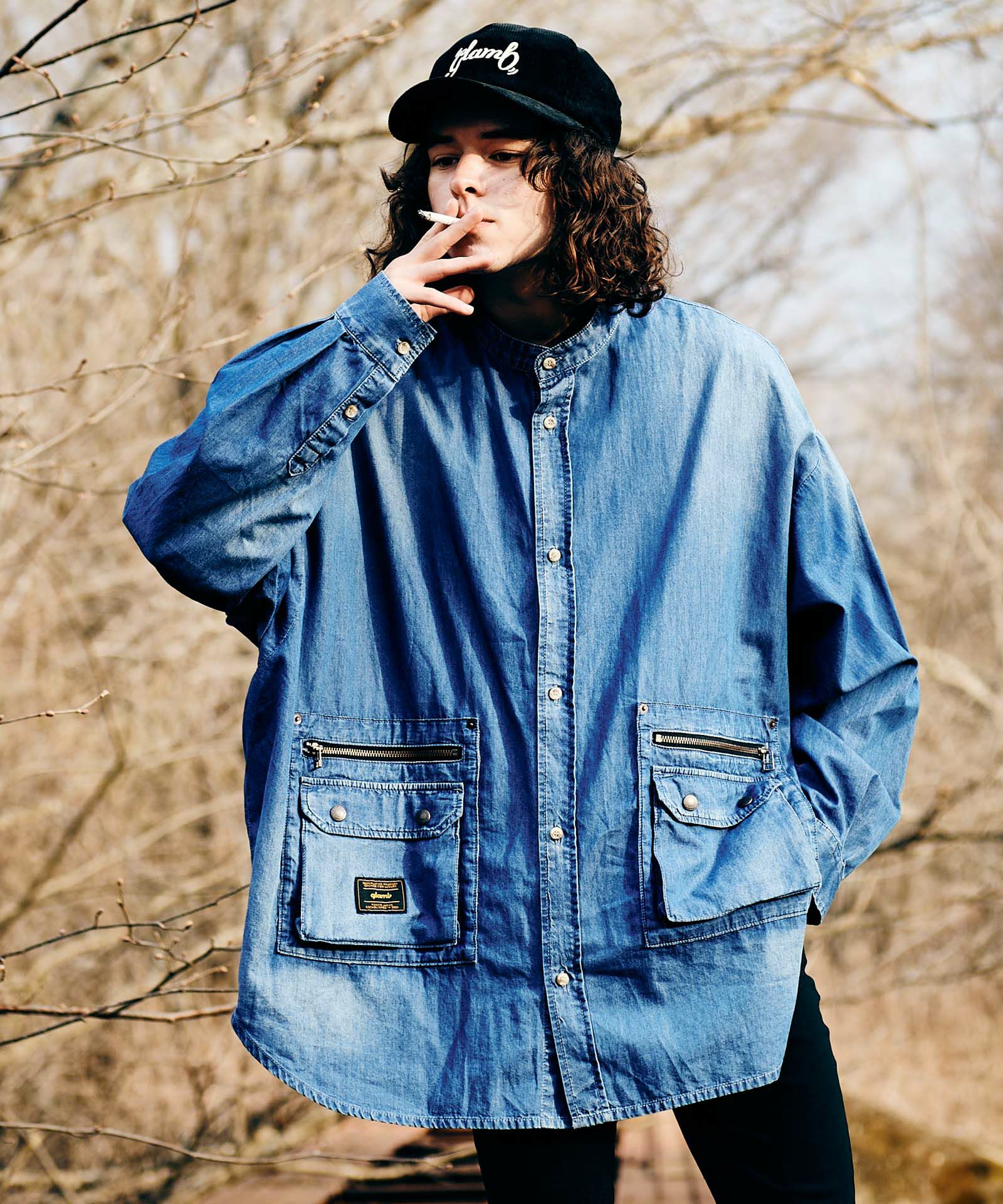 スタンドカラーデニムシャツ : GB0323/SH05 | glamb Online Store公式通販 