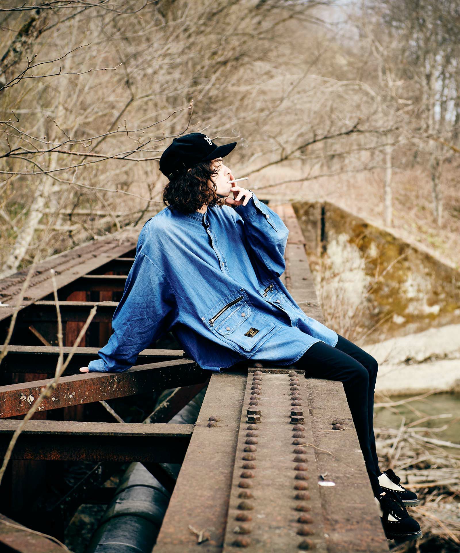 スタンドカラーデニムシャツ : GB0323/SH05 | glamb Online Store公式通販 