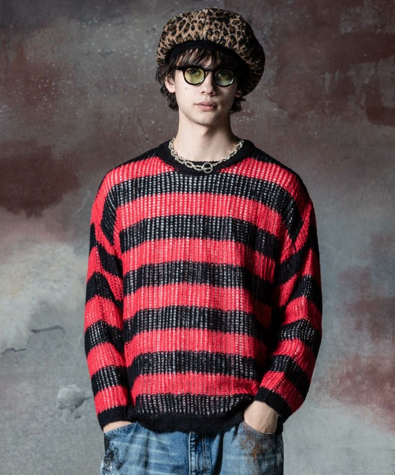 メッシュボーダーニット : GB0324/KNT06 | glamb Online Store