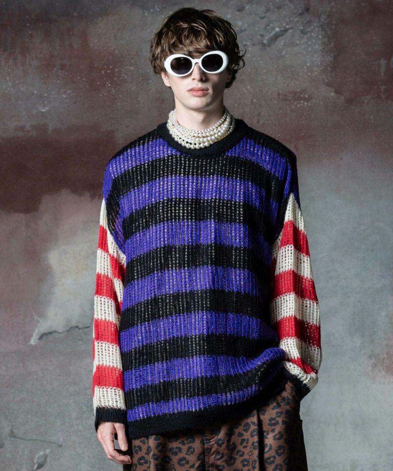 Fluff Border Knit / フラフボーダーニット（ニット/セーター