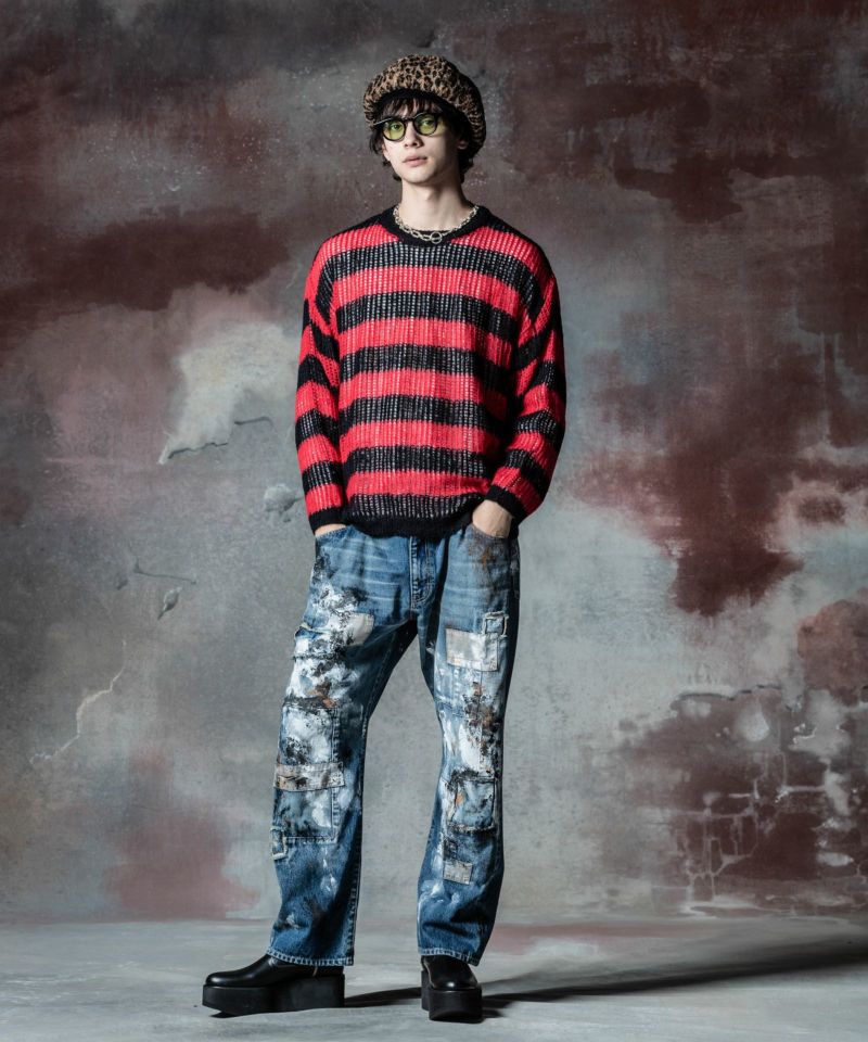 メッシュボーダーニット : GB0324/KNT06 | glamb Online Store