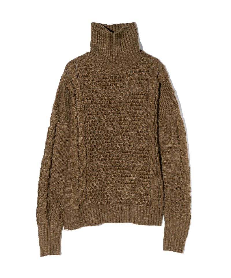 glamb セーター ニット Turtle Neck Border Knit