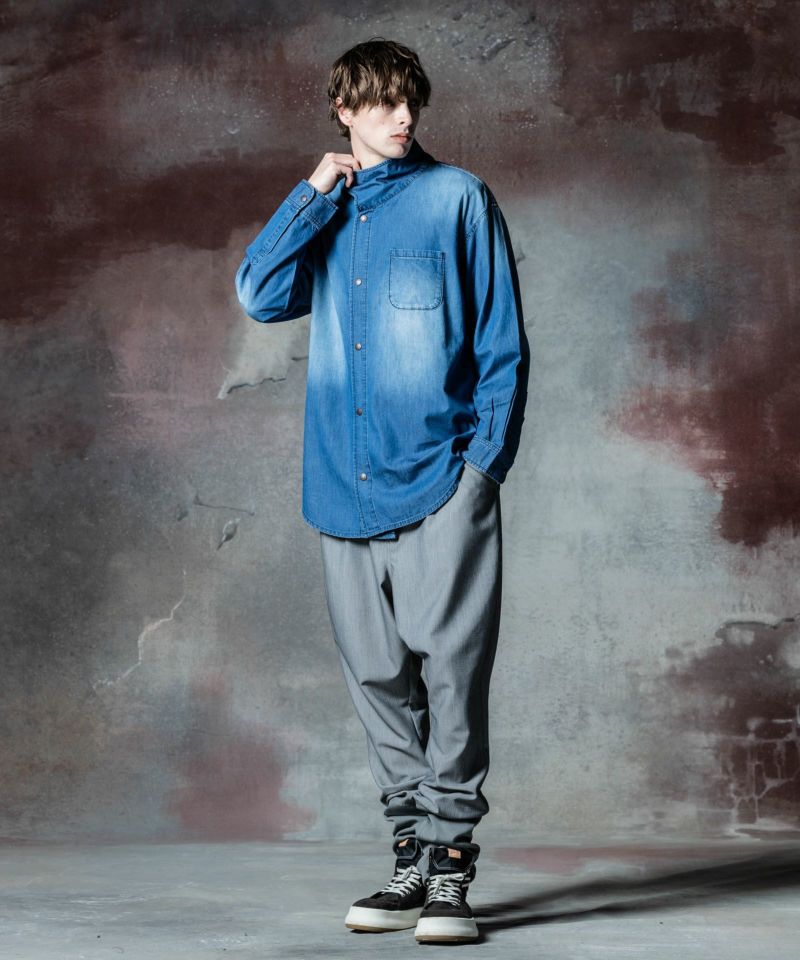 ハイネックデニムシャツ : GB0324/SH05 | glamb Online Store