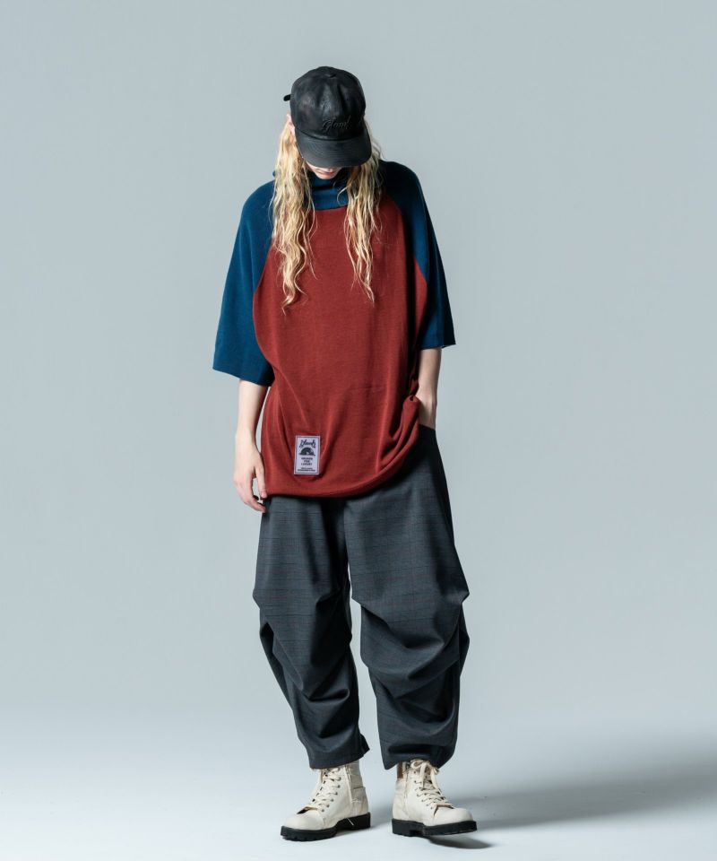 MIX TUCK DESIGN WIDE SLACKS【KAHKI】 | SHIKITARI